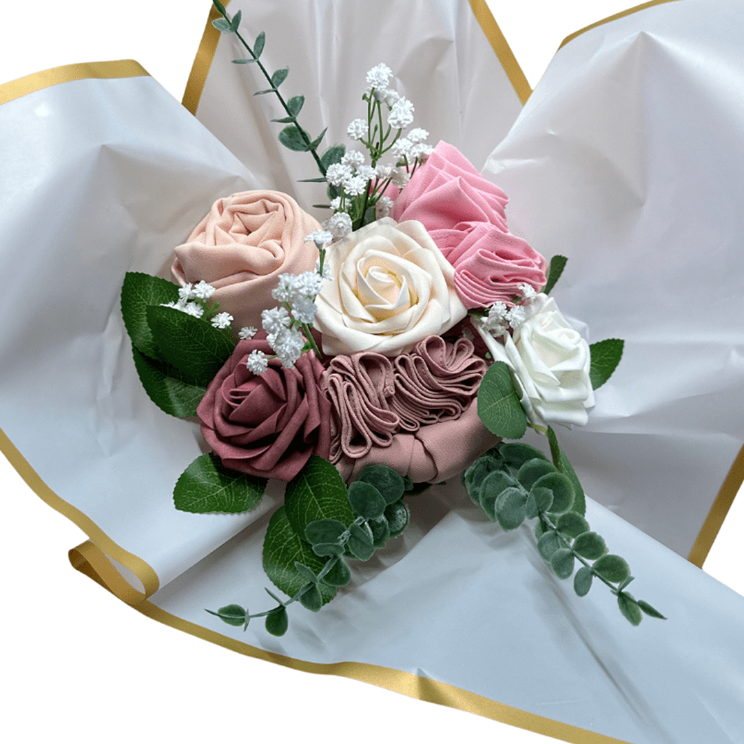 Chiffon Hijab - Bouquet - Rosy Blush - 3er Geschenkset
