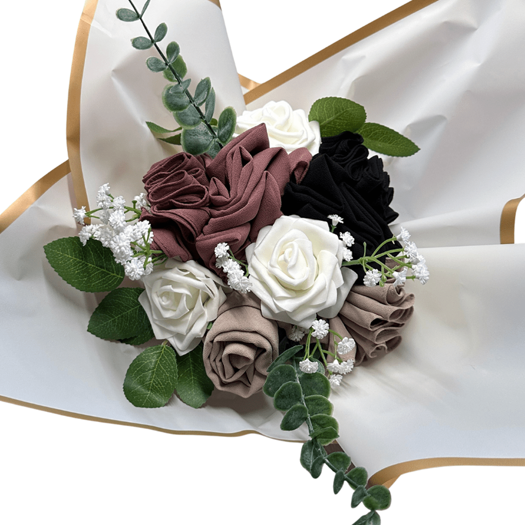 Chiffon Hijab - Bouquet - Midnight Mocha - 3er Geschenkset