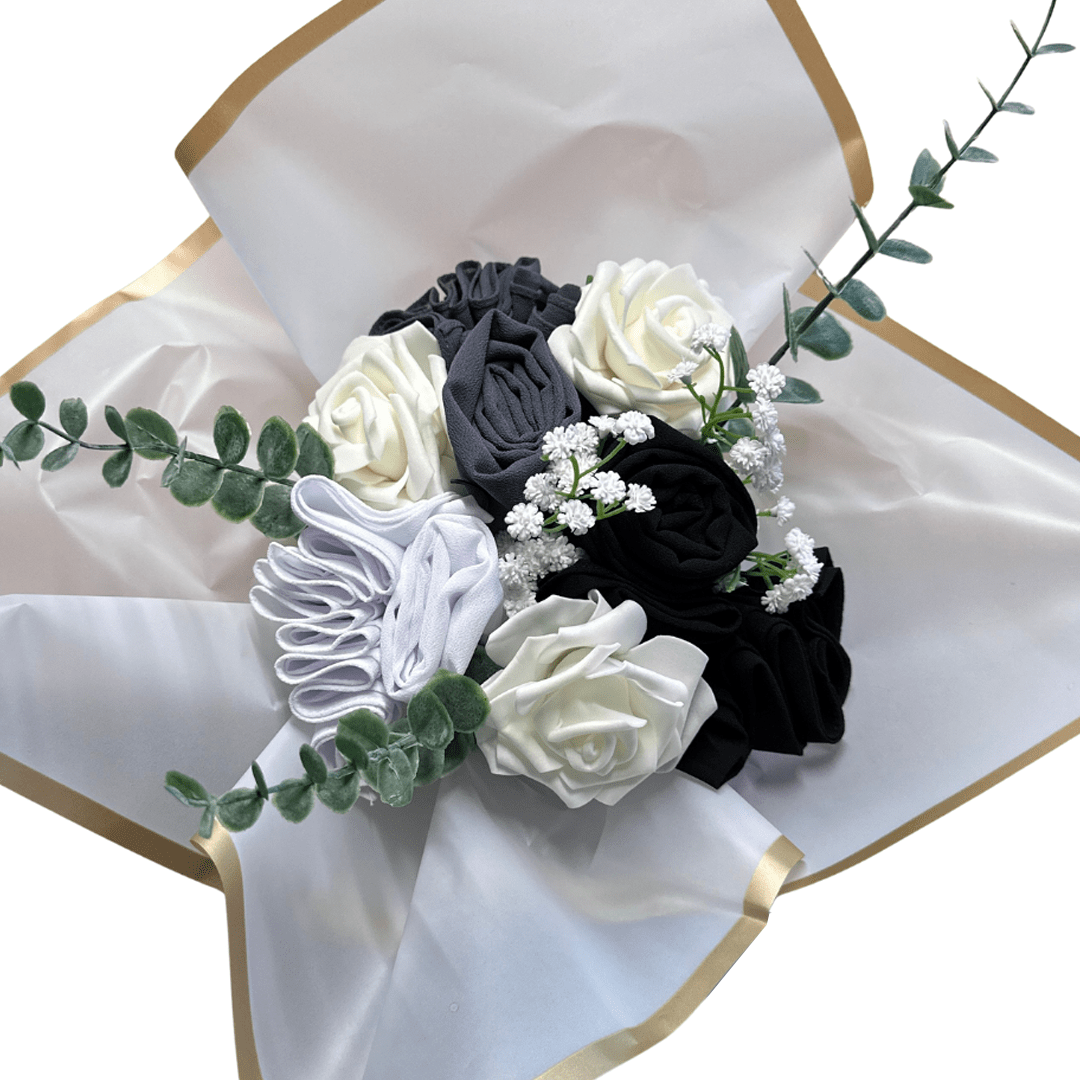 Chiffon Hijab - Bouquet - Monochrome Chic - 3er Geschenkset