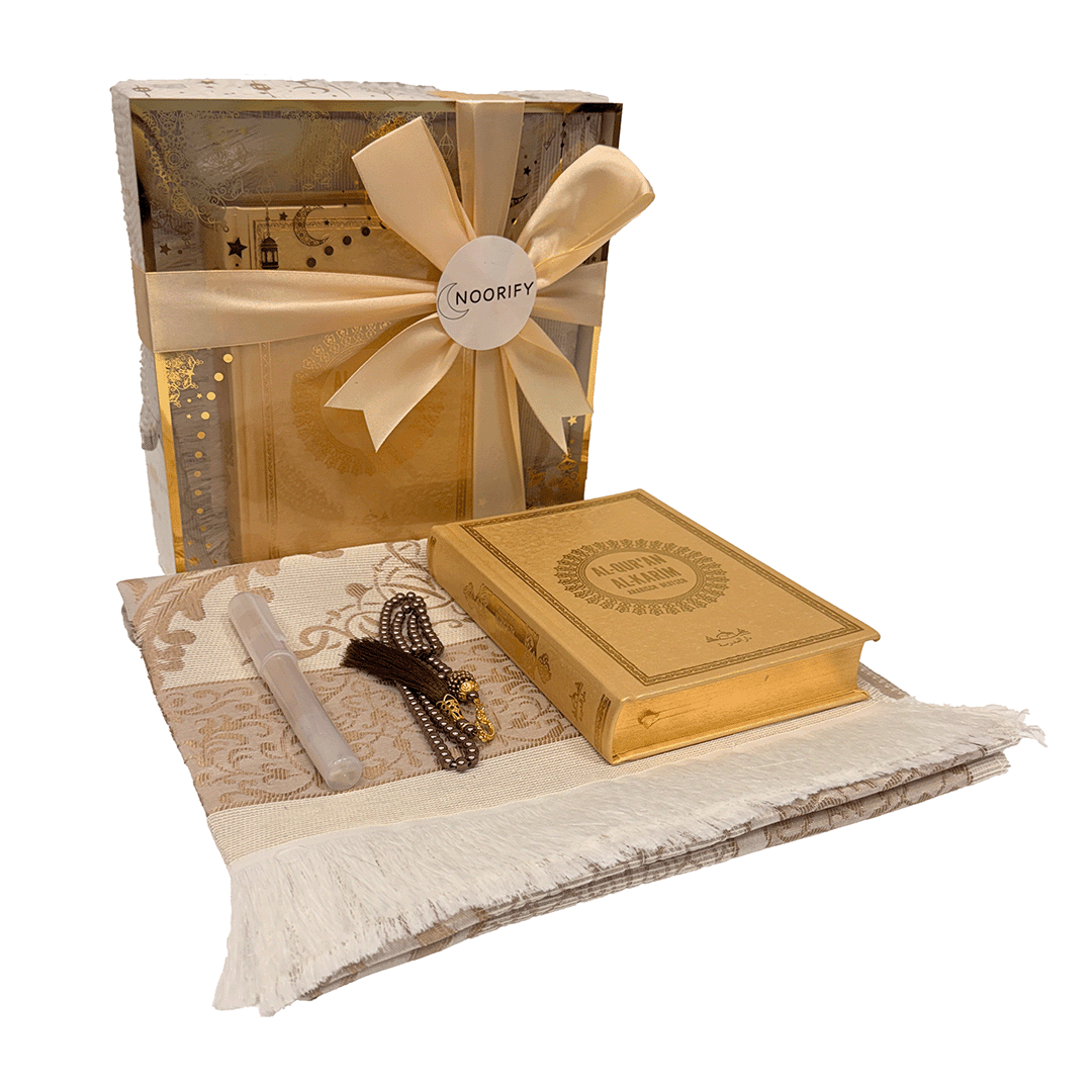 Gebetsteppich Geschenkset Gold