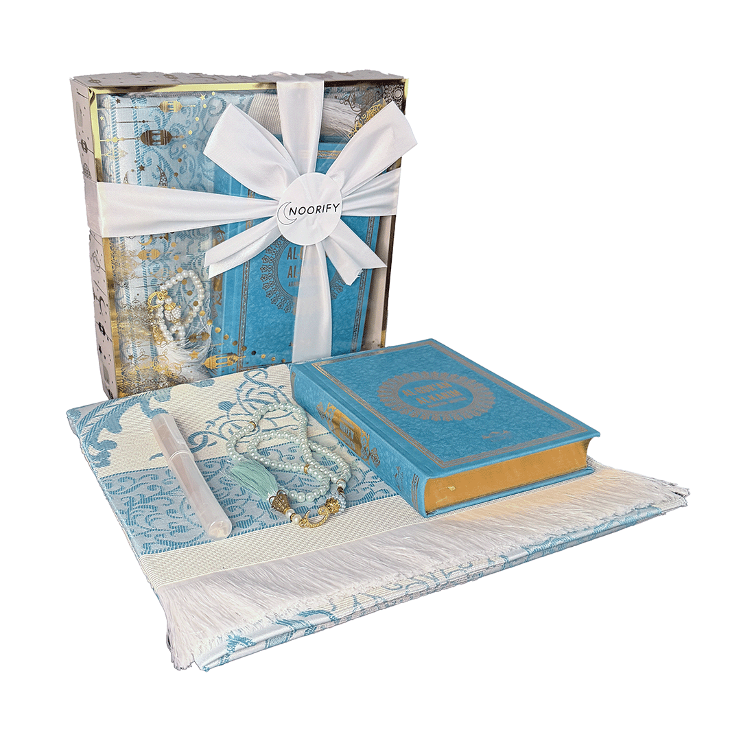 Gebetsteppich Geschenkset Hellblau