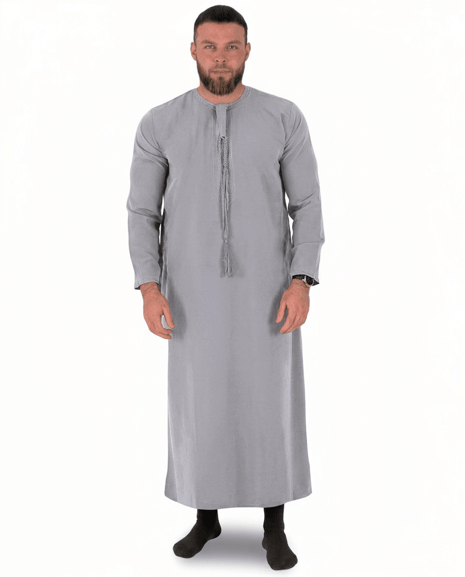 Premium Qamis - Emirati (Hellgrau)