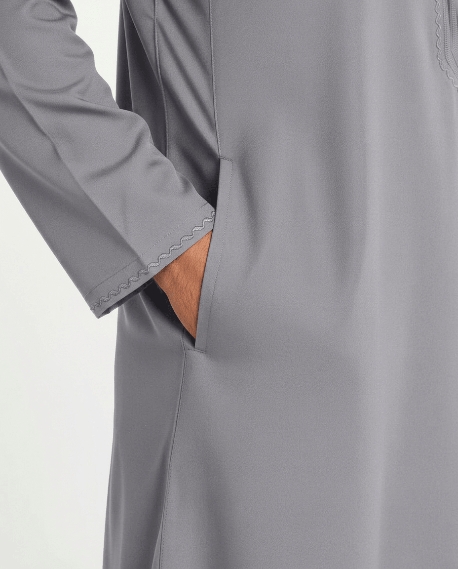 Premium Qamis - Emirati (Hellgrau)