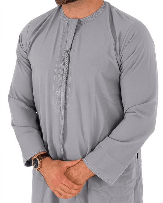 Premium Qamis - Emirati (Hellgrau)