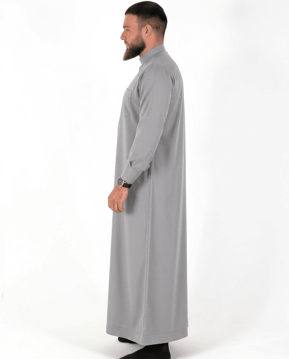 Premium Qamis - Saoudi (Hellgrau)