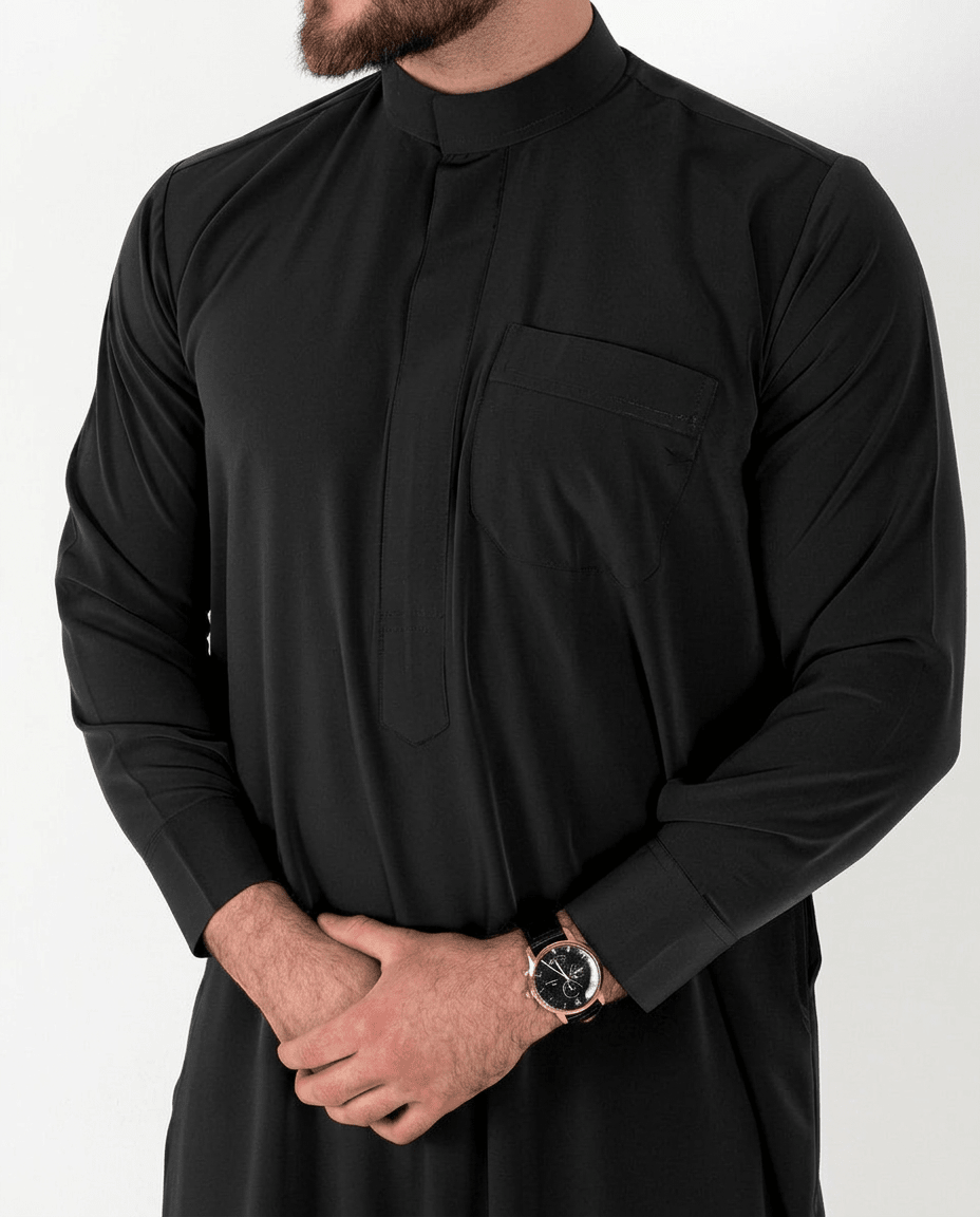 Premium Qamis - Saoudi (Schwarz)