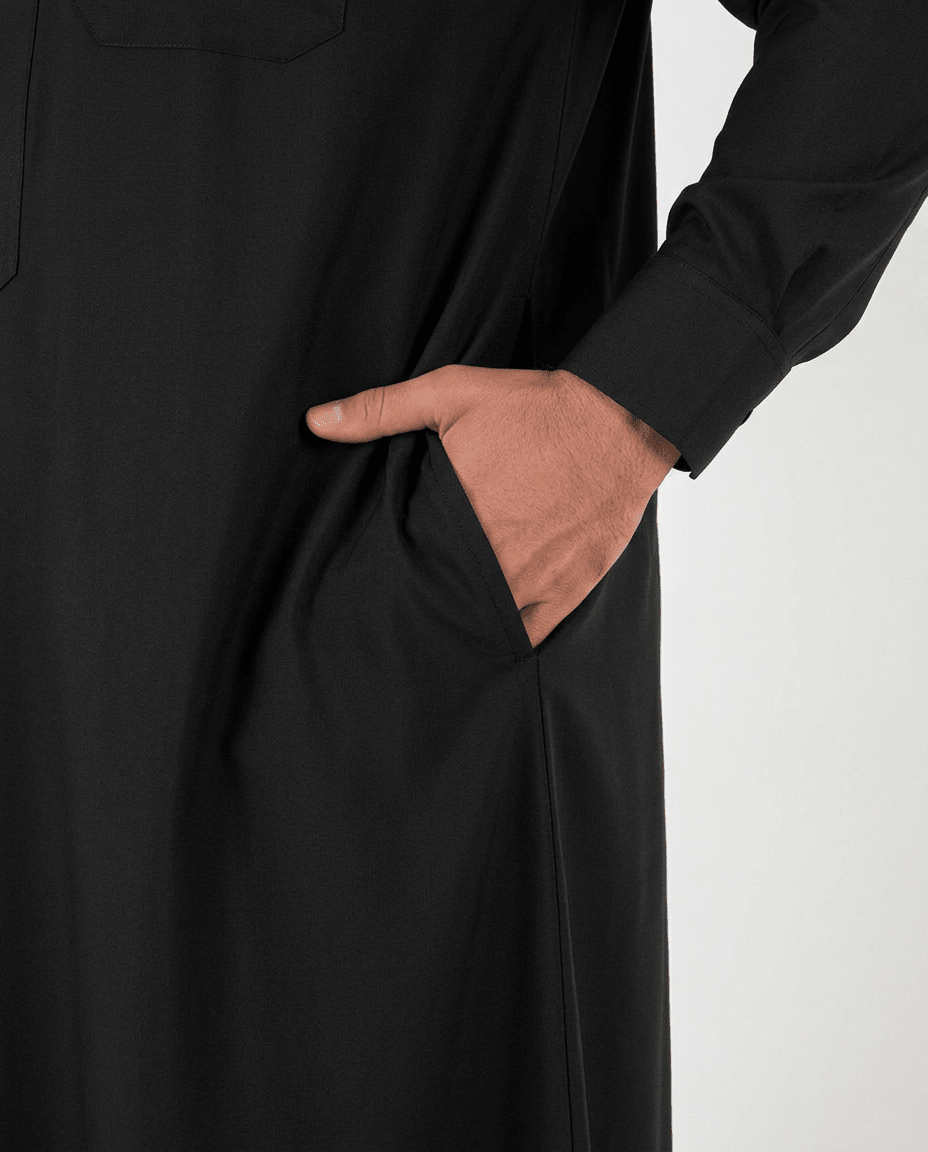 Premium Qamis - Saoudi (Schwarz)